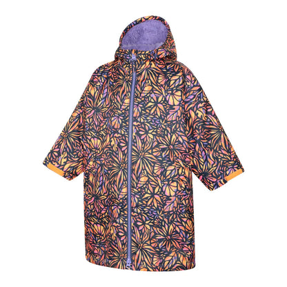 Navy - Side - Mountain Warehouse Childrens-Kids Tidal Flowers Waterproof Changing Robe