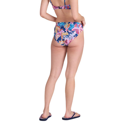 Purple - Back - Animal Womens-Ladies Docks Flowers Bikini Bottoms