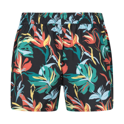 Black - Back - Mountain Warehouse Womens-Ladies Patterned Stretch Flowers Boardshorts