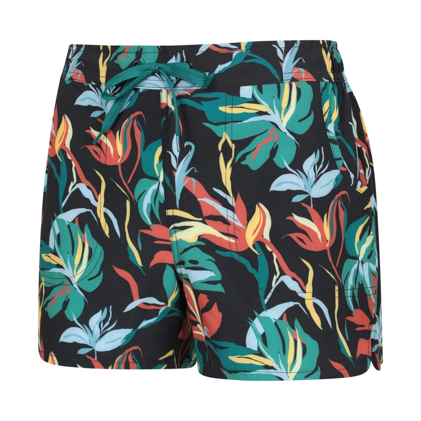 Black - Side - Mountain Warehouse Womens-Ladies Patterned Stretch Flowers Boardshorts
