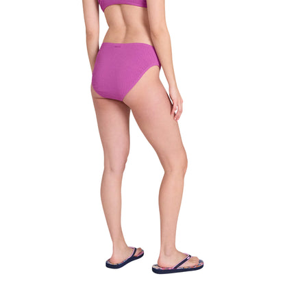Purple - Back - Animal Womens-Ladies Skye Textured Bikini Bottoms