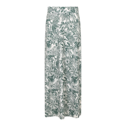 Green - Front - Mountain Warehouse Womens-Ladies Shore Jersey Cotton Blend Long Skirt