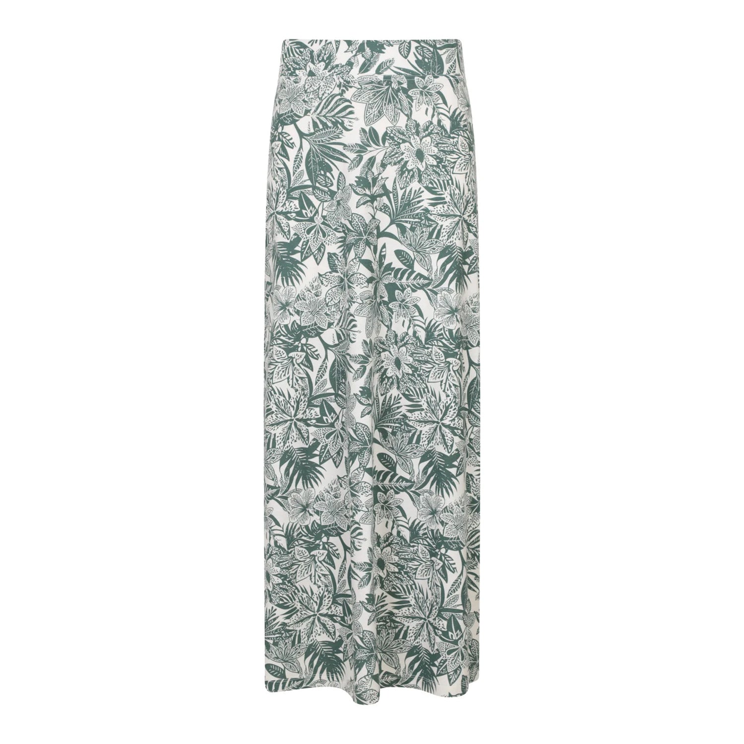 Green - Front - Mountain Warehouse Womens-Ladies Shore Jersey Cotton Blend Long Skirt