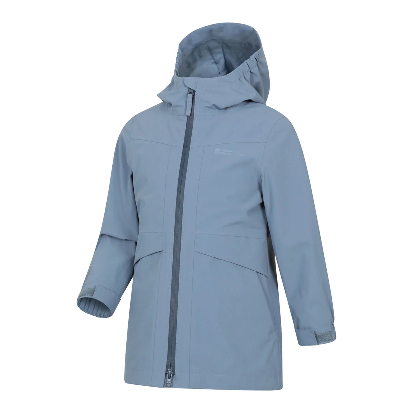 Blue - Side - Mountain Warehouse Childrens-Kids April Waterproof Jacket