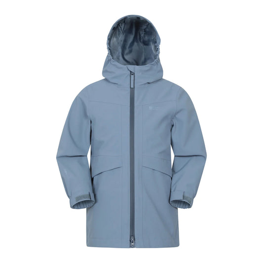 Blue - Front - Mountain Warehouse Childrens-Kids April Waterproof Jacket