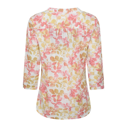 Coral - Back - Mountain Warehouse Womens-Ladies Petra Leaf Print 3-4 Sleeve Blouse