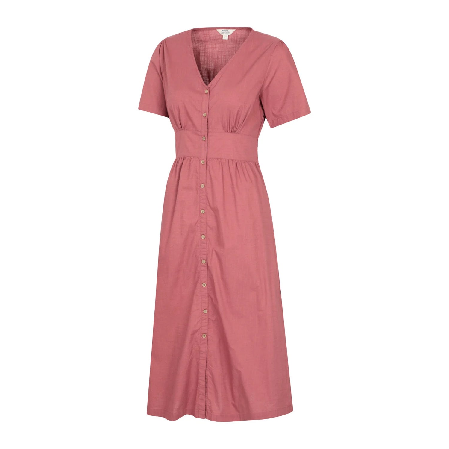 Pink - Side - Mountain Warehouse Womens-Ladies Riviera Button Through Midi Dress