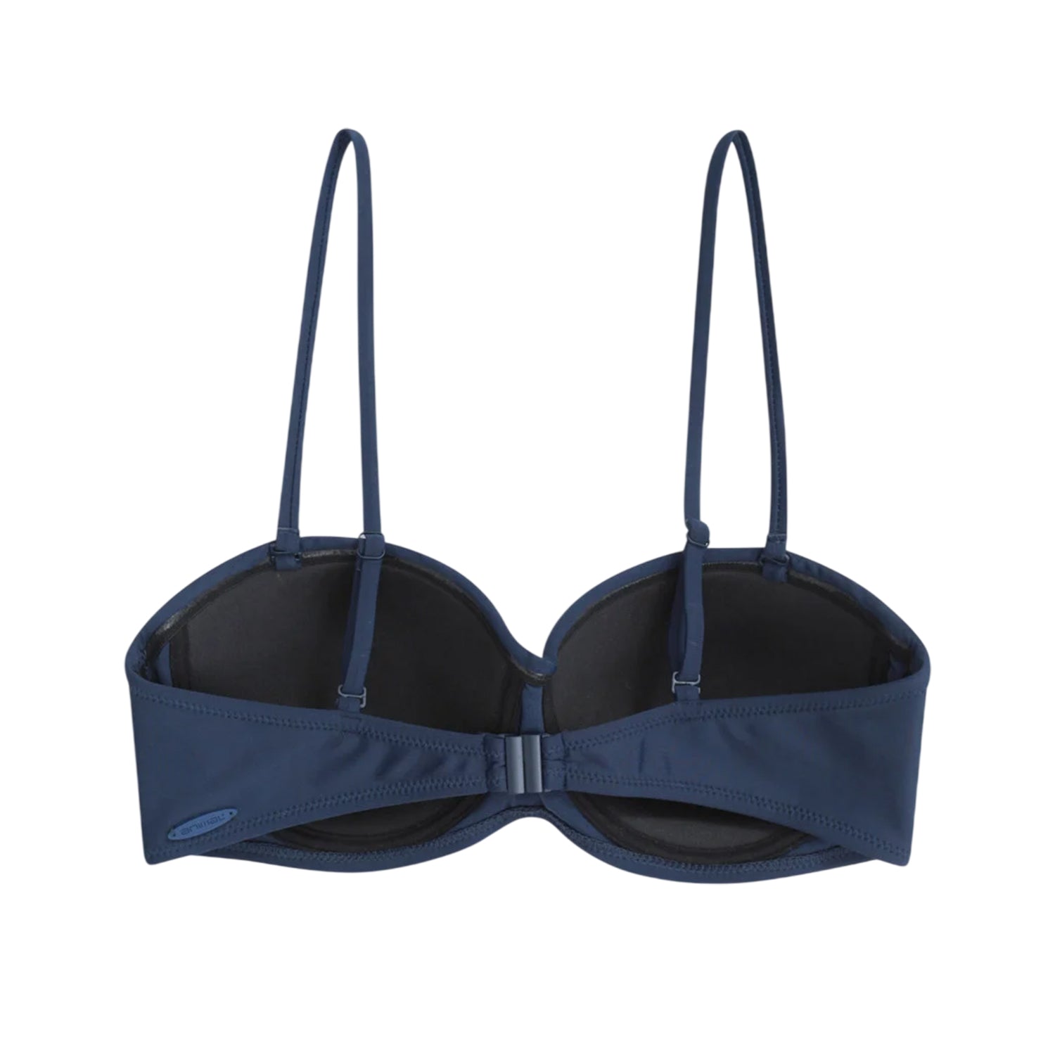 Dark Blue - Back - Animal Womens-Ladies Docks Plain Bandeau Bikini Top