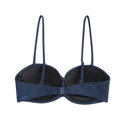 Dark Blue - Back - Animal Womens-Ladies Docks Plain Bandeau Bikini Top