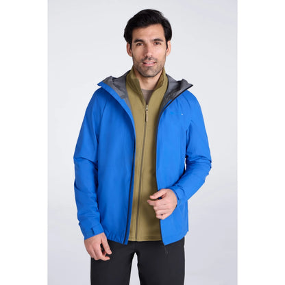 Cobalt - Close up - Mountain Warehouse Mens Aerovent 2.5 Layer Stretch Waterproof Jacket