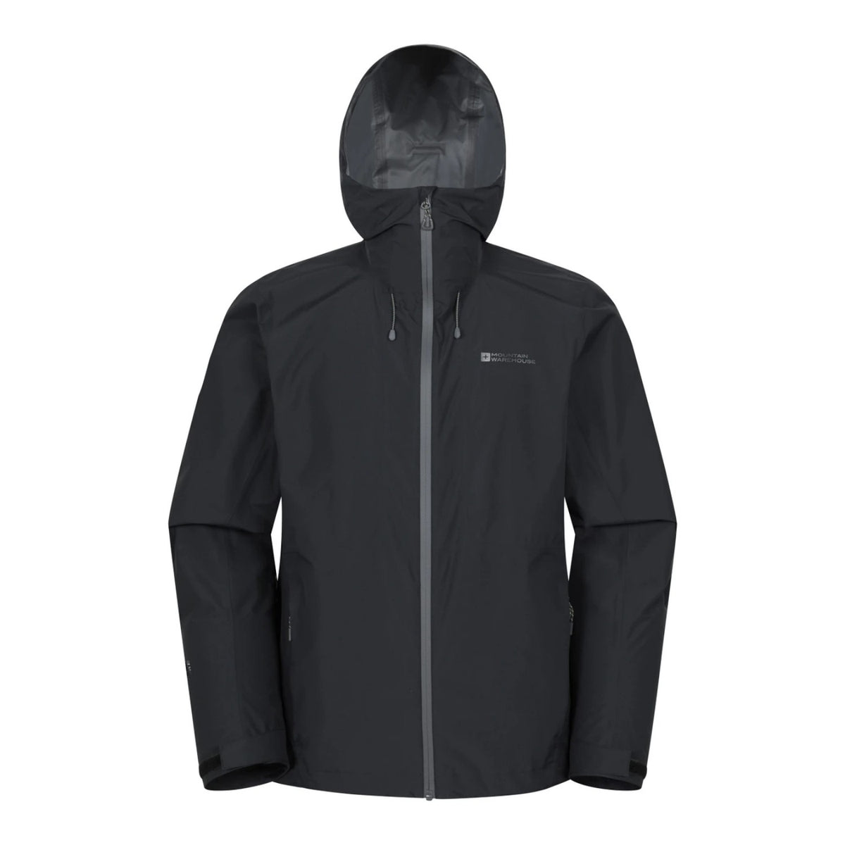 Black - Front - Mountain Warehouse Mens Aerovent 2.5 Layer Stretch Waterproof Jacket