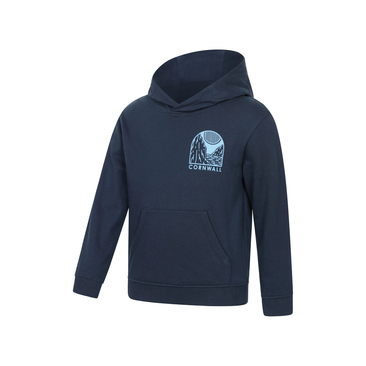 Navy - Side - Mountain Warehouse Childrens-Kids Regional Cornwall Hoodie
