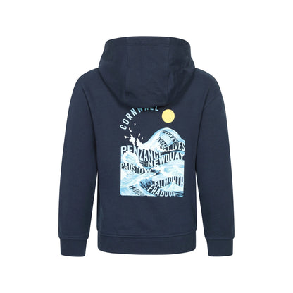 Dark Blue - Back - Mountain Warehouse Childrens-Kids Regional Cornwall Hoodie