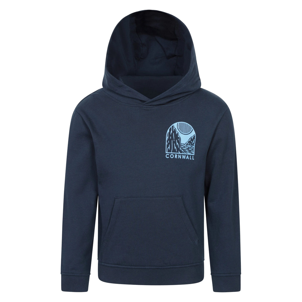 Navy - Front - Mountain Warehouse Childrens-Kids Regional Cornwall Hoodie