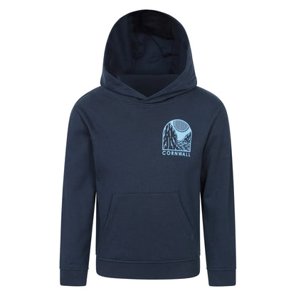 Navy - Front - Mountain Warehouse Childrens-Kids Regional Cornwall Hoodie