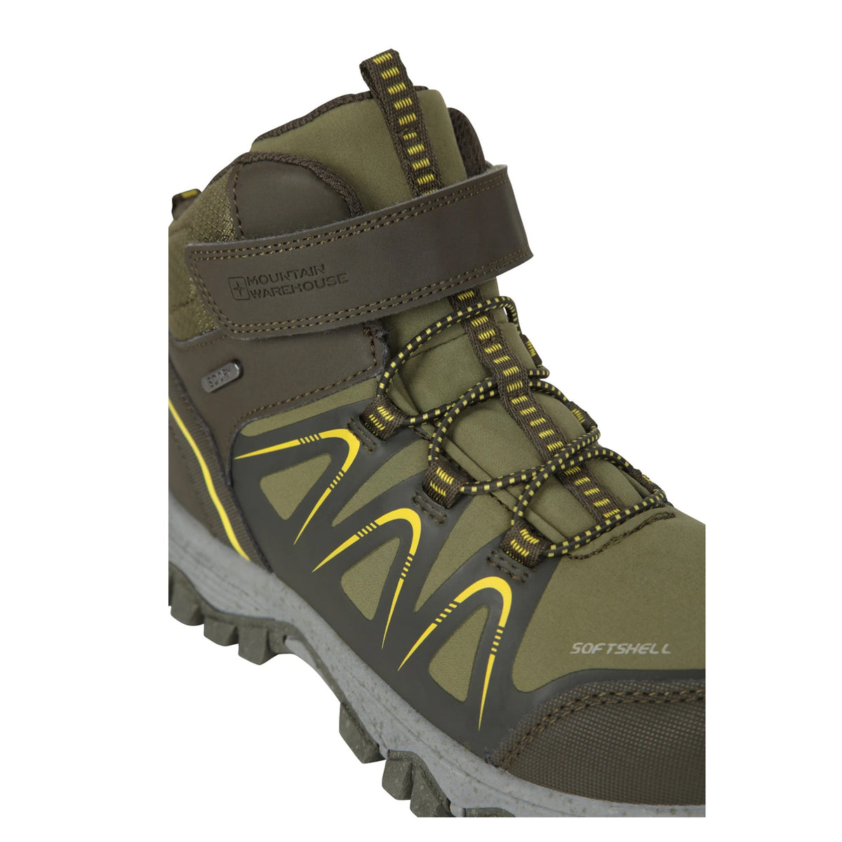 Khaki Green - Pack Shot - Mountain Warehouse Childrens-Kids Crossroad Walking Boots