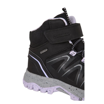 Black - Pack Shot - Mountain Warehouse Childrens-Kids Crossroad Walking Boots