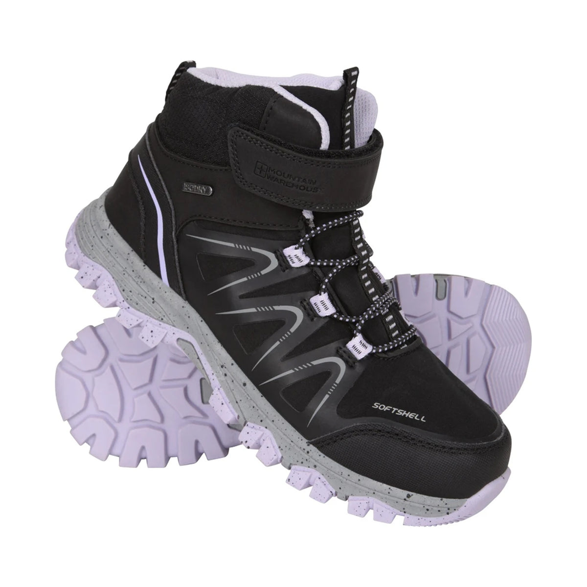 Black - Close up - Mountain Warehouse Childrens-Kids Crossroad Walking Boots