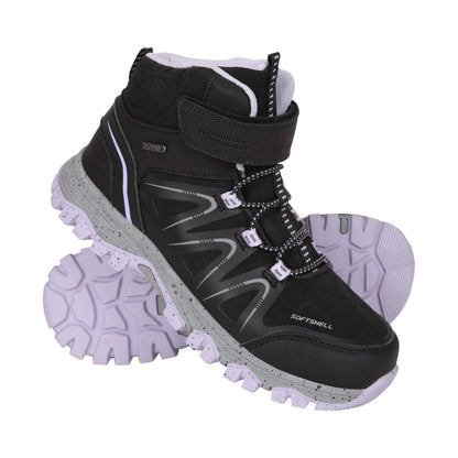 Black - Close up - Mountain Warehouse Childrens-Kids Crossroad Walking Boots