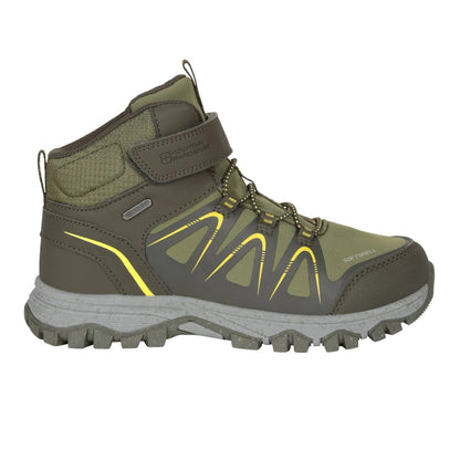 Khaki Green - Front - Mountain Warehouse Childrens-Kids Crossroad Walking Boots