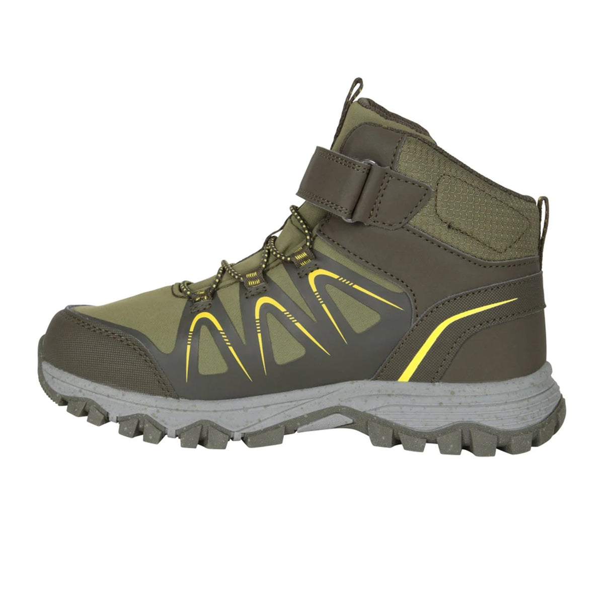 Khaki Green - Side - Mountain Warehouse Childrens-Kids Crossroad Walking Boots