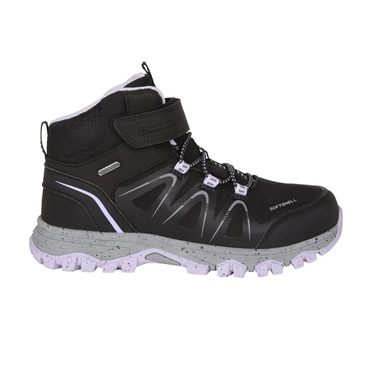 Black - Front - Mountain Warehouse Childrens-Kids Crossroad Walking Boots