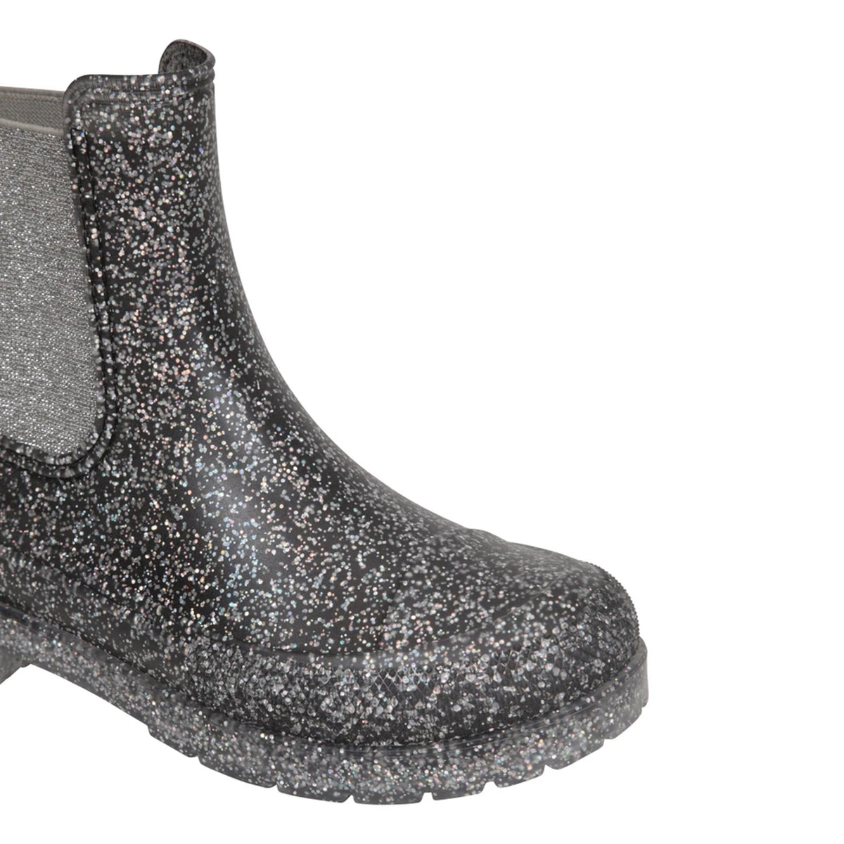 Black - Close up - Mountain Warehouse Childrens-Kids Ziggy Glitter Wellington Boots