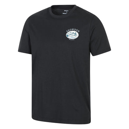Black - Side - Mountain Warehouse Mens Snowdon Short-Sleeved T-Shirt