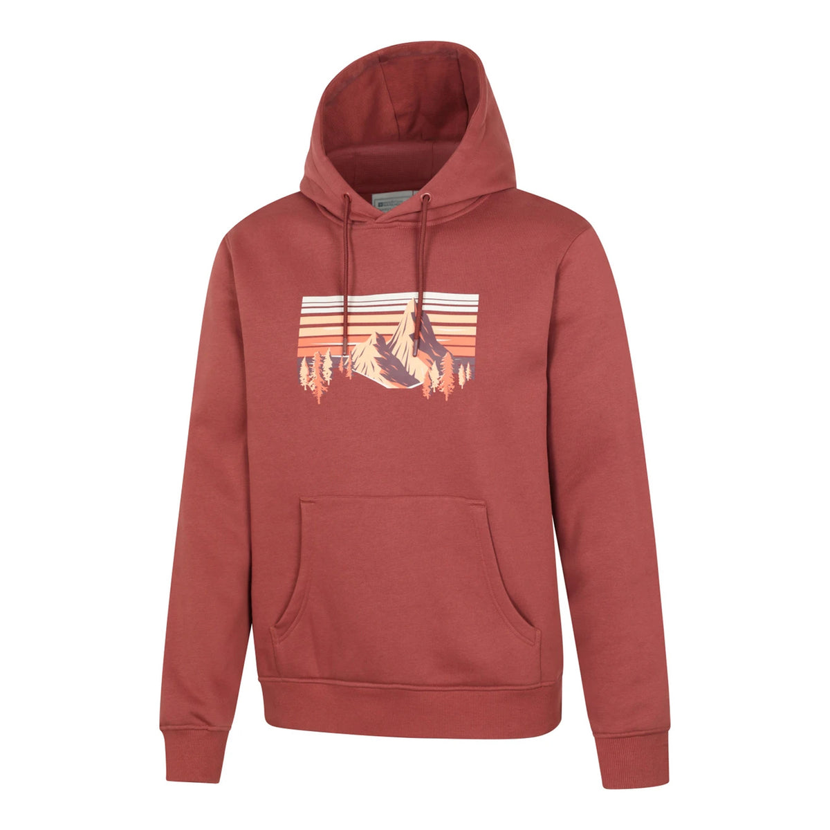 Rust - Side - Mountain Warehouse Mens Mountain Scene Hoodie