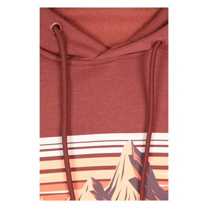Rust - Pack Shot - Mountain Warehouse Mens Mountain Scene Hoodie