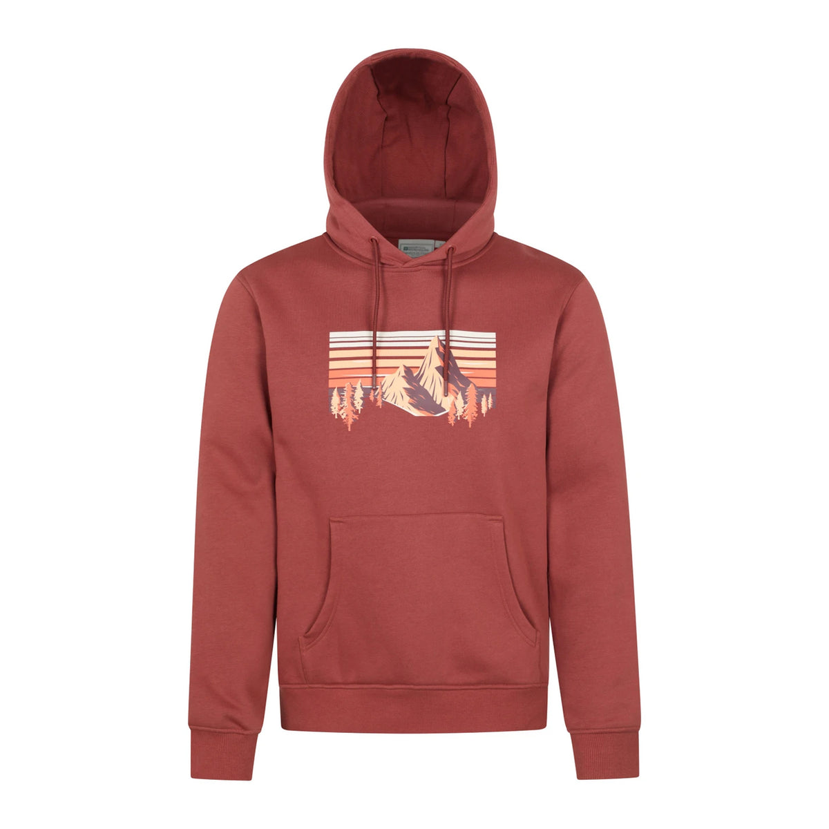 Rust - Front - Mountain Warehouse Mens Mountain Scene Hoodie