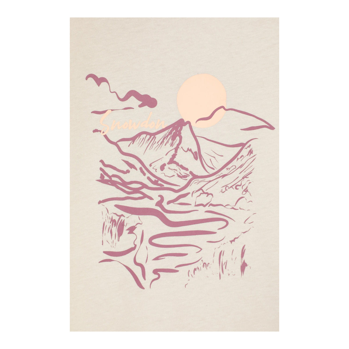 Beige - Pack Shot - Mountain Warehouse Womens-Ladies Snowdon Mountain Relaxed Fit T-Shirt