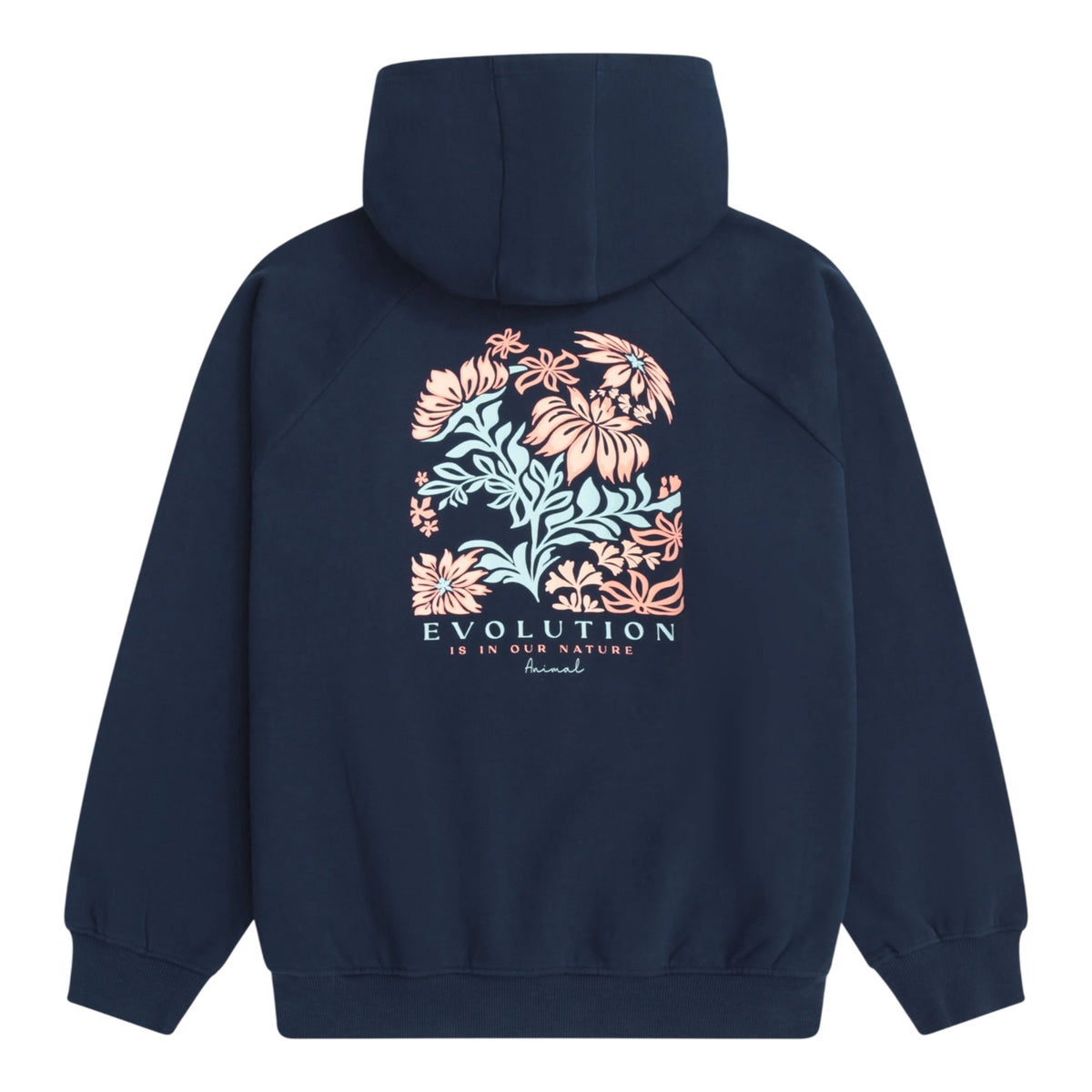 Indigo - Back - Animal Womens-Ladies Kaya Floral Raglan Hoodie