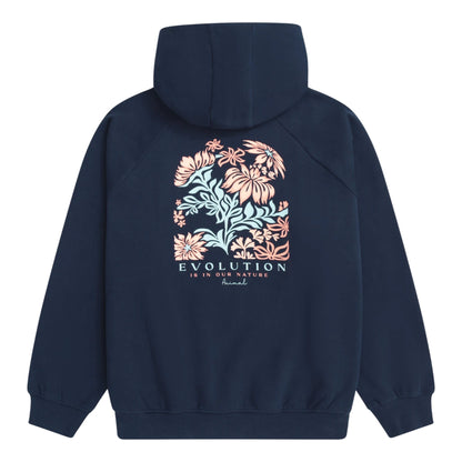 Indigo - Back - Animal Womens-Ladies Kaya Floral Raglan Hoodie