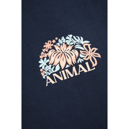 Indigo - Close up - Animal Womens-Ladies Kaya Floral Raglan Hoodie