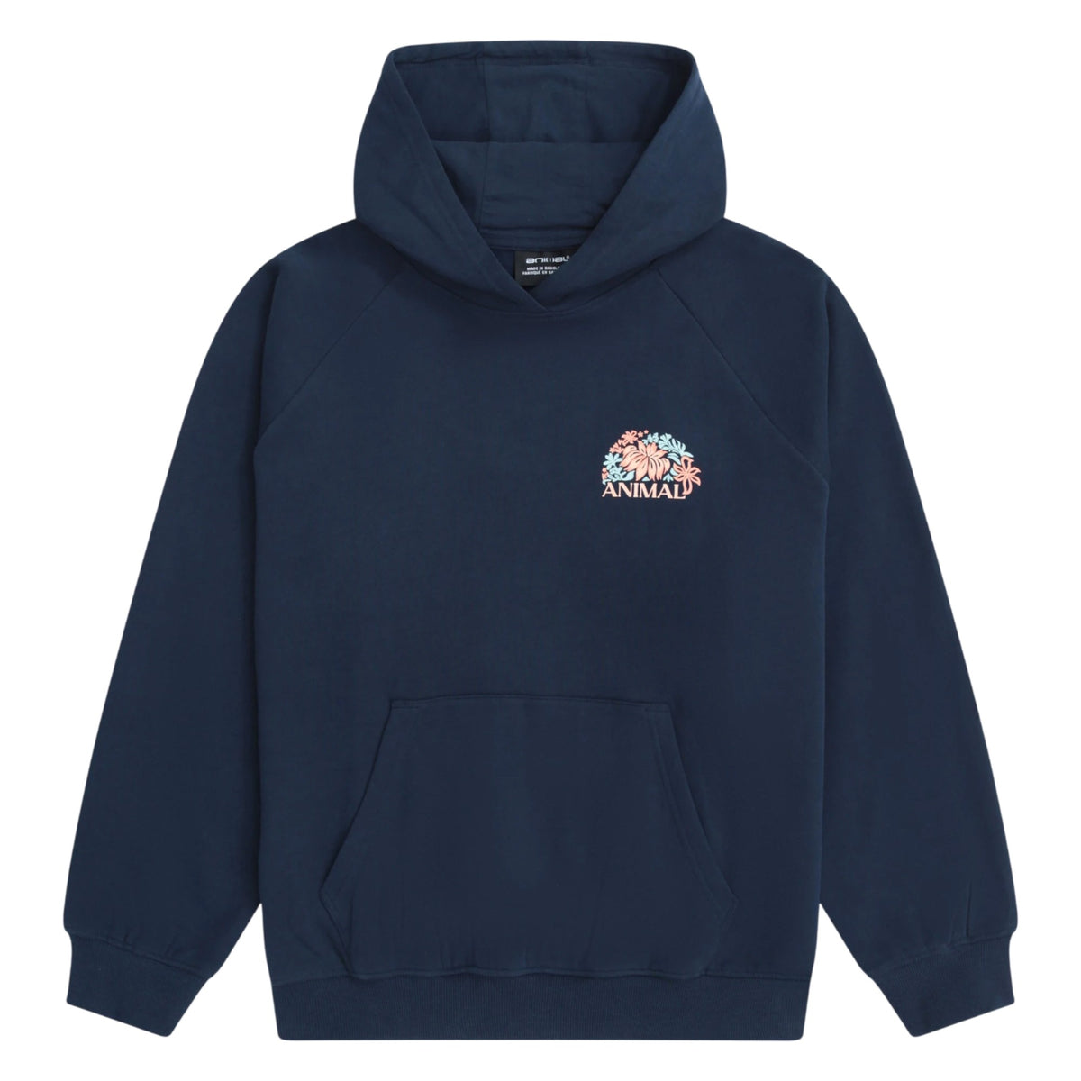 Indigo - Front - Animal Womens-Ladies Kaya Floral Raglan Hoodie