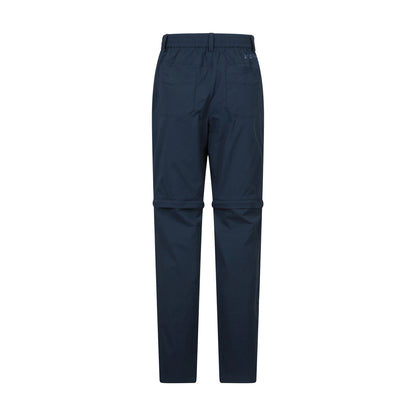 Navy - Back - Mountain Warehouse Womens-Ladies Delta Stretch Zip-Off Trousers