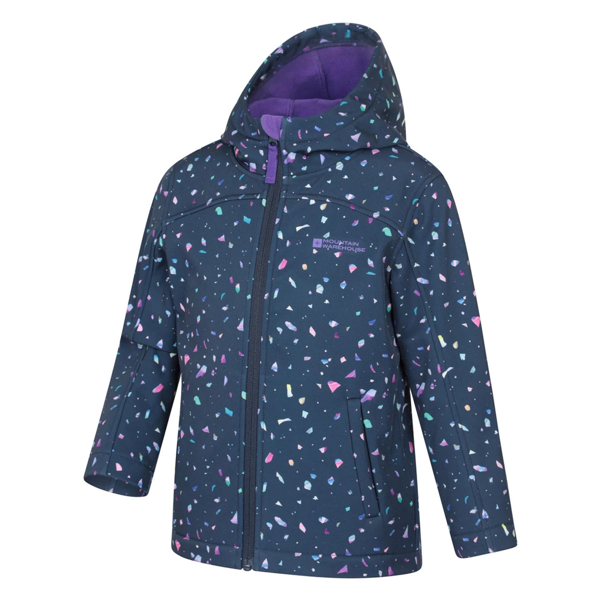 Berry - Side - Mountain Warehouse Childrens-Kids Exodus Flecked Soft Shell Jacket