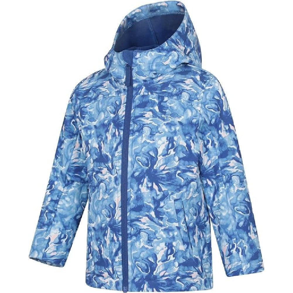 Pale Blue - Side - Mountain Warehouse Childrens-Kids Exodus Wave Soft Shell Jacket