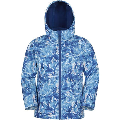 Pale Blue - Front - Mountain Warehouse Childrens-Kids Exodus Wave Soft Shell Jacket