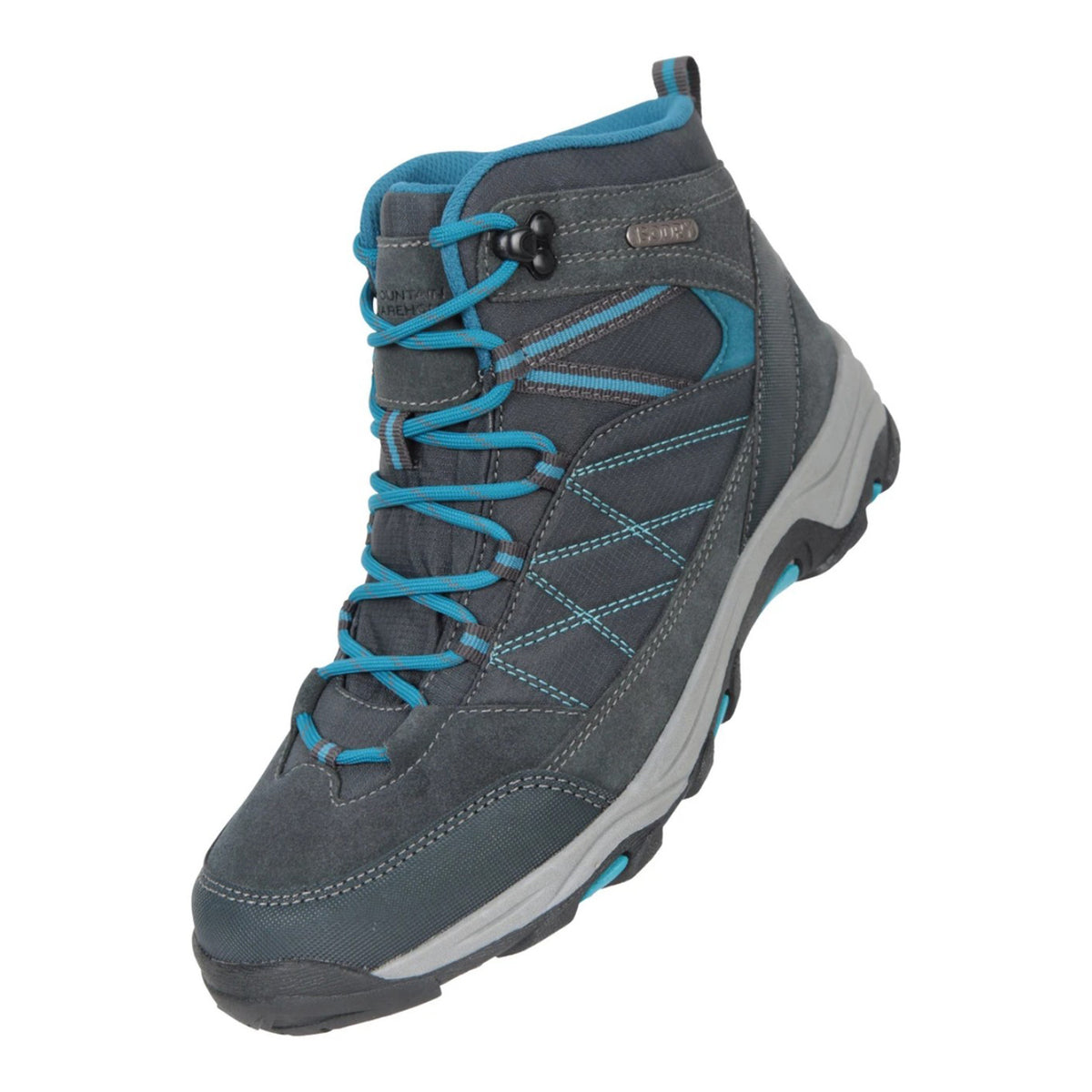 Grey - Pack Shot - Mountain Warehouse Womens-Ladies Rapid Suede Waterproof Hiking Boots