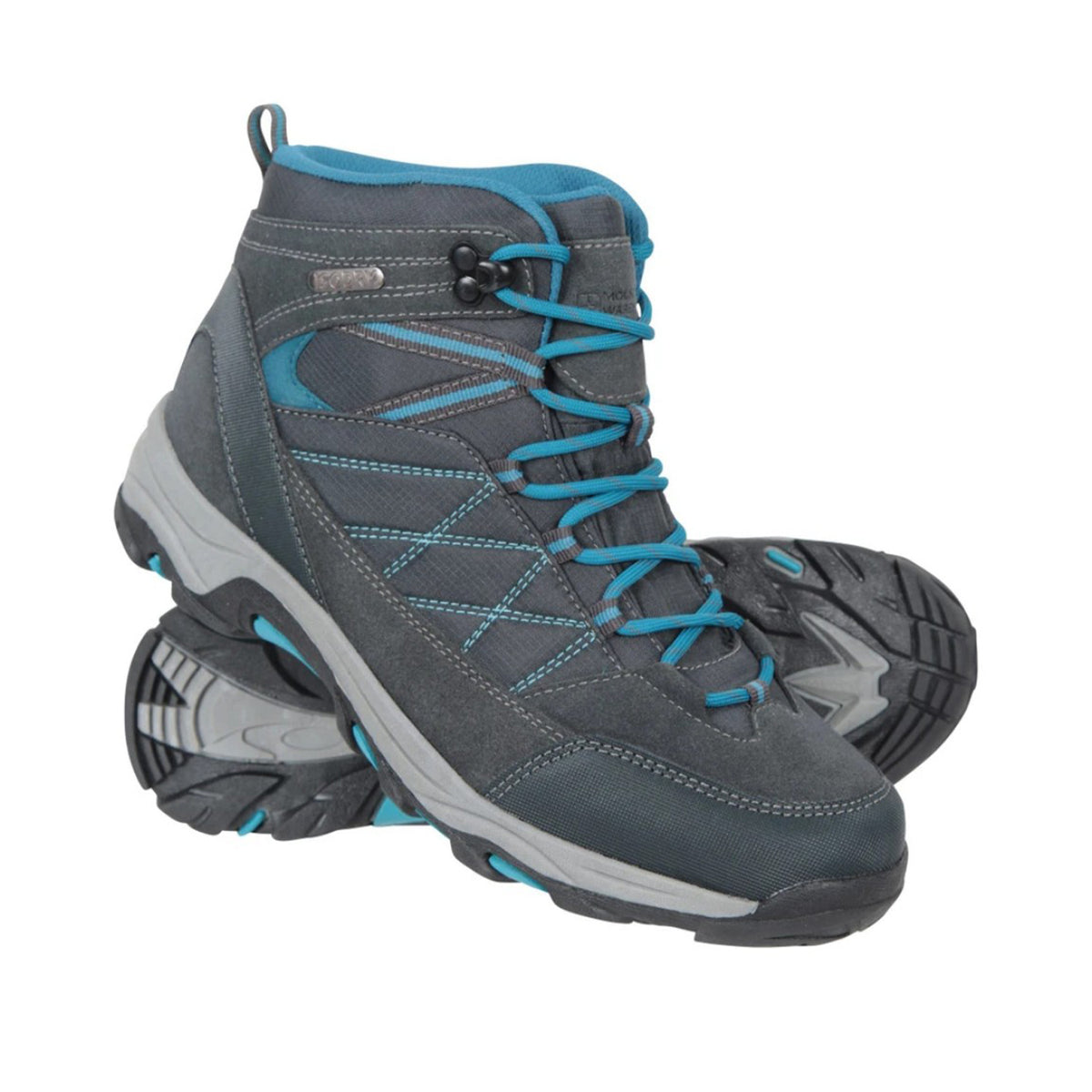 Grey - Close up - Mountain Warehouse Womens-Ladies Rapid Suede Waterproof Hiking Boots