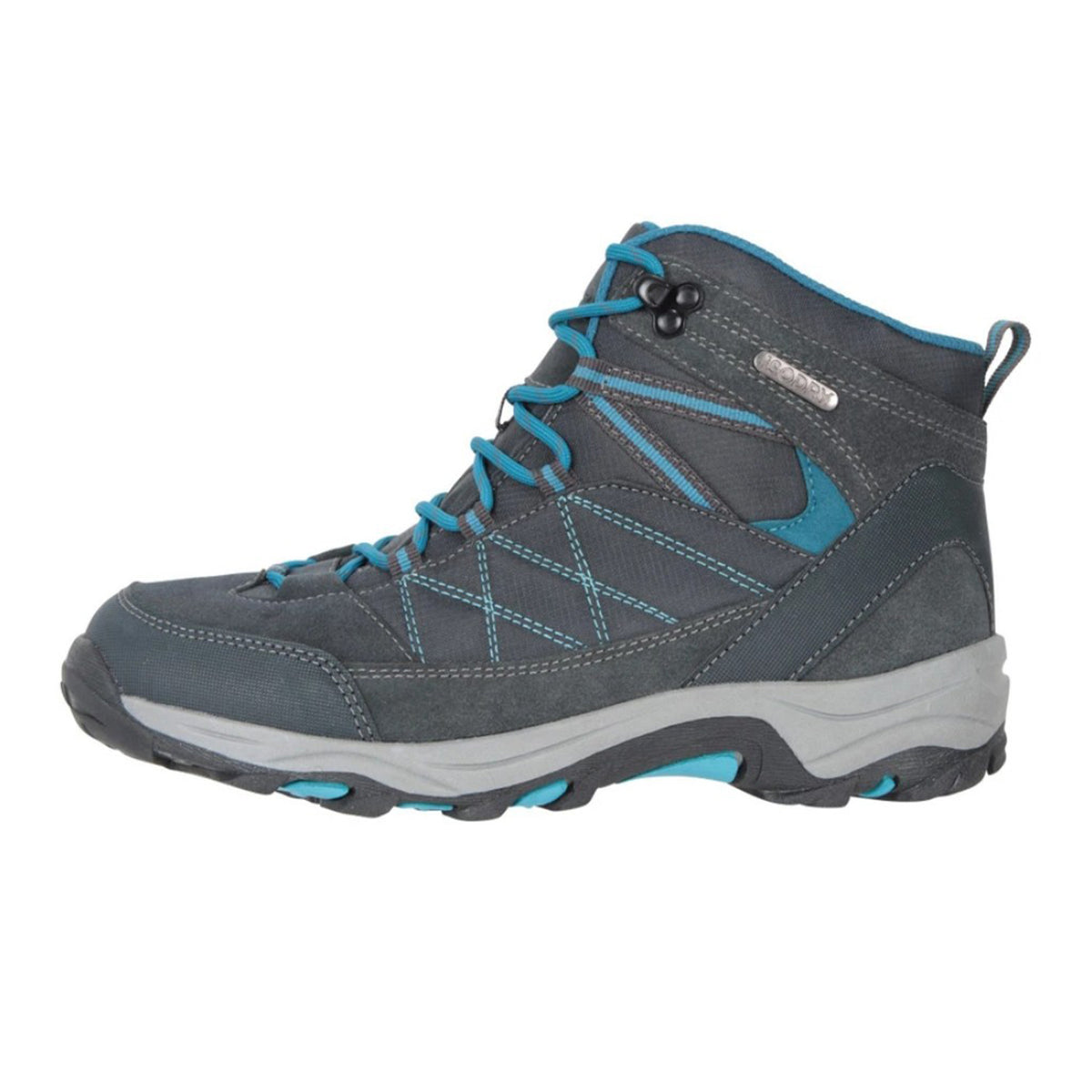 Grey - Side - Mountain Warehouse Womens-Ladies Rapid Suede Waterproof Hiking Boots