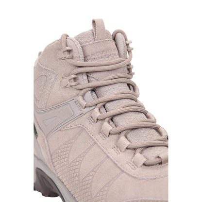 Beige - Close up - Mountain Warehouse Womens-Ladies Suede Waterproof Walking Boots