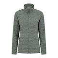 Khaki Green - Front - Mountain Warehouse Womens-Ladies Snowdon II Melange Full Zip Fleece Jacket