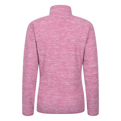 Pink - Side - Mountain Warehouse Womens-Ladies Snowdon II Melange Full Zip Fleece Jacket