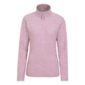 Light Pink - Front - Mountain Warehouse Womens-Ladies Snowdon II Melange Full Zip Fleece Jacket