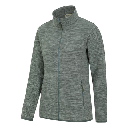Khaki Green - Lifestyle - Mountain Warehouse Womens-Ladies Snowdon II Melange Full Zip Fleece Jacket