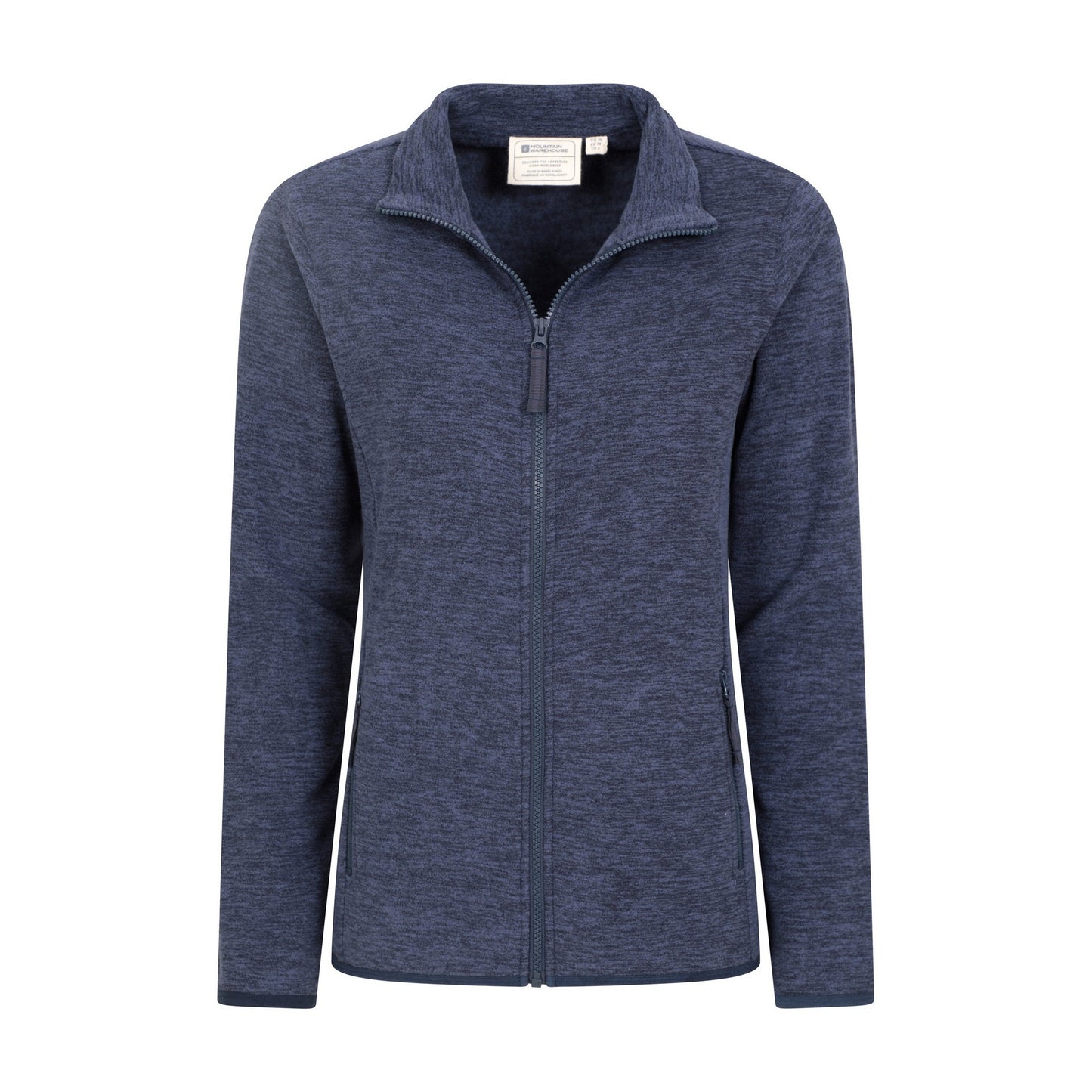 Dark Blue - Lifestyle - Mountain Warehouse Womens-Ladies Snowdon II Melange Full Zip Fleece Jacket