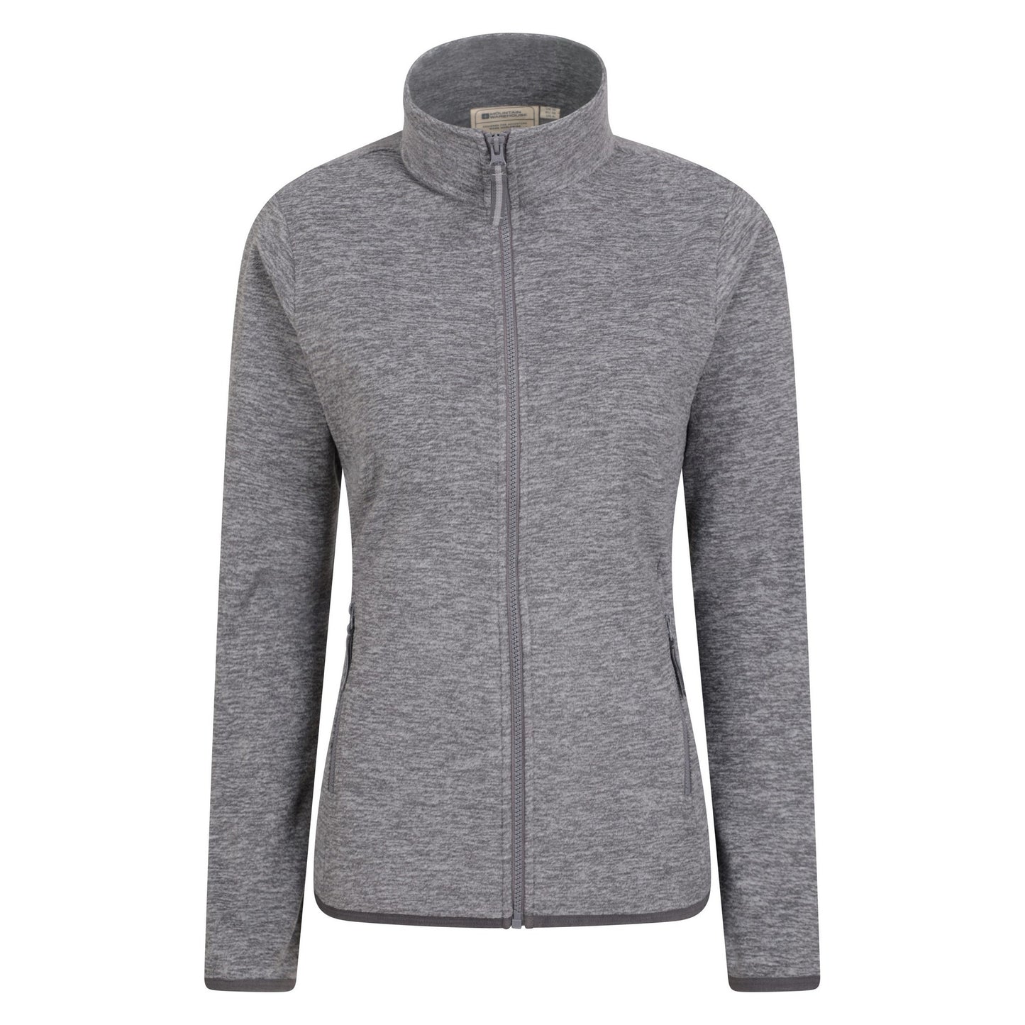Charcoal - Front - Mountain Warehouse Womens-Ladies Snowdon II Melange Full Zip Fleece Jacket